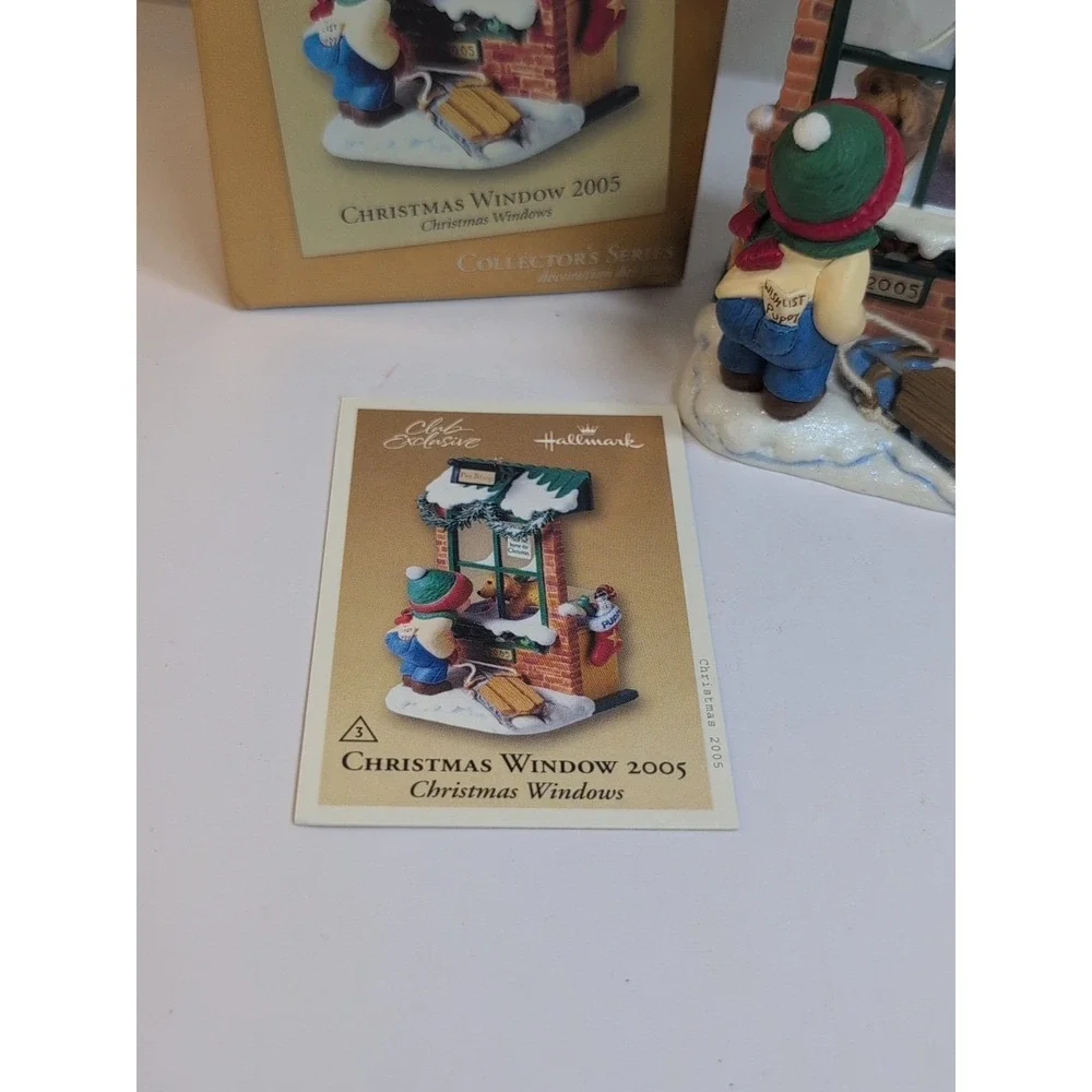 CHARMING 2005 HALLMARK KEEPSAKE 3RD IN‎ CHRISTMAS WINDOW SERIES BOY W PUPPY DOG